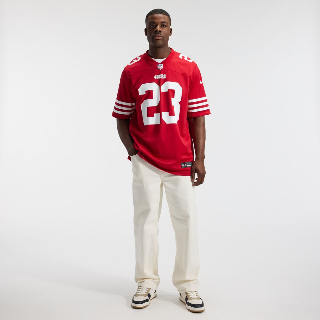 San Francisco 49ers Christian McCaffrey Nike White Game Player Jersey