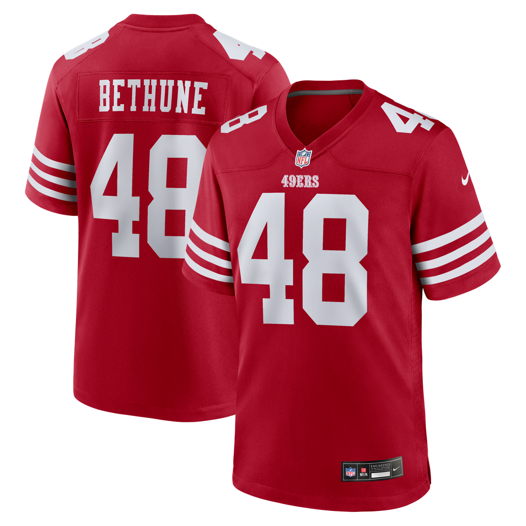 San Francisco 49ers Tatum Bethune Nike Scarlet Game Jersey