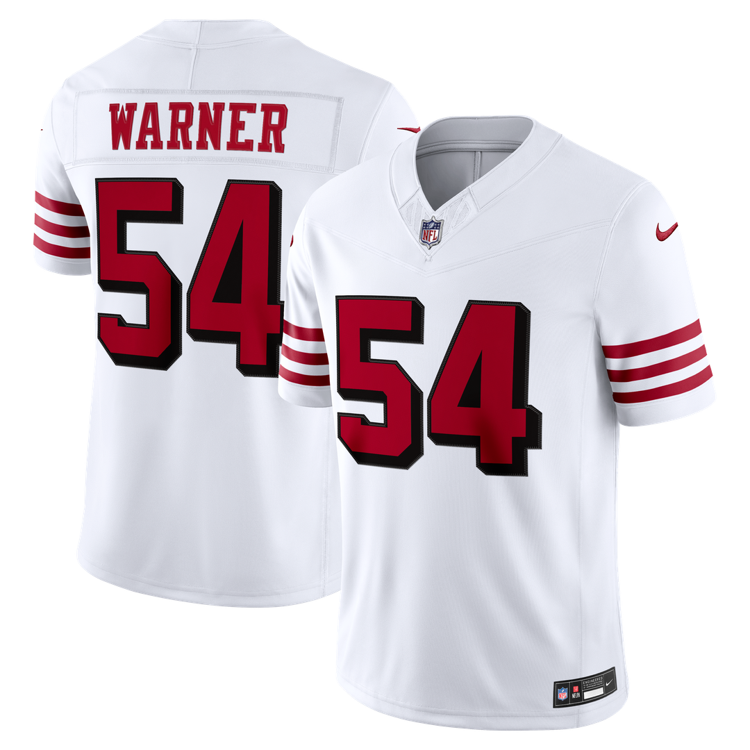 San Francisco 49ers Fred Warner Nike White Alternate Vapor F.U.S.E. Stitched Limited Jersey