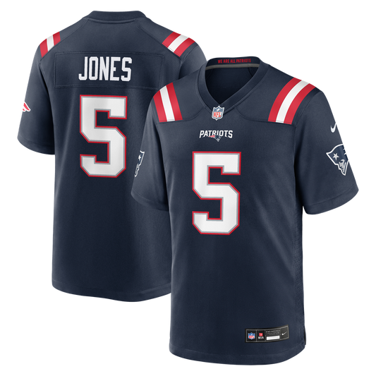 New England Patriots Dre'Mont Jones Nike Navy Team Game Jersey