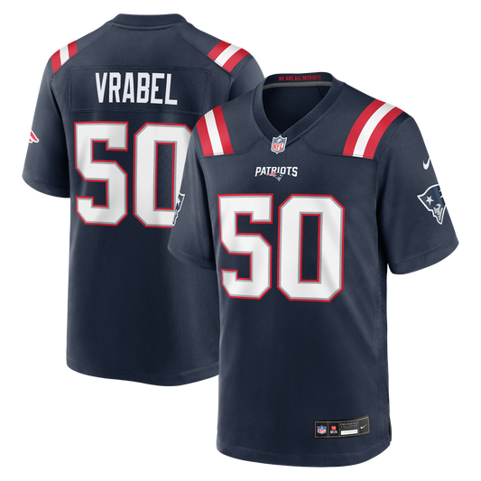 New England Patriots Mike Vrabel Nike Navy Game Retired Player Jersey