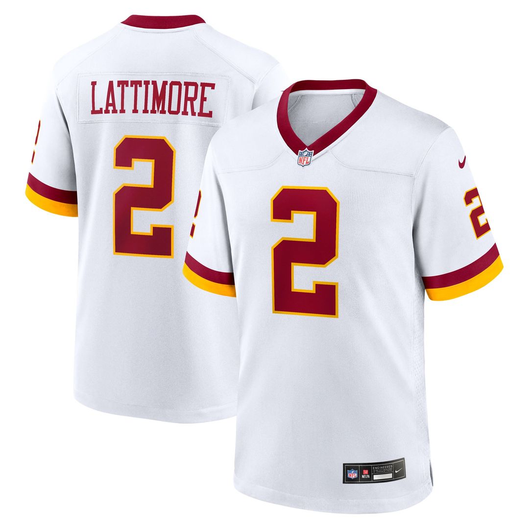 Washington Commanders Marshon Lattimore Nike White Game Super Bowl Era Jersey