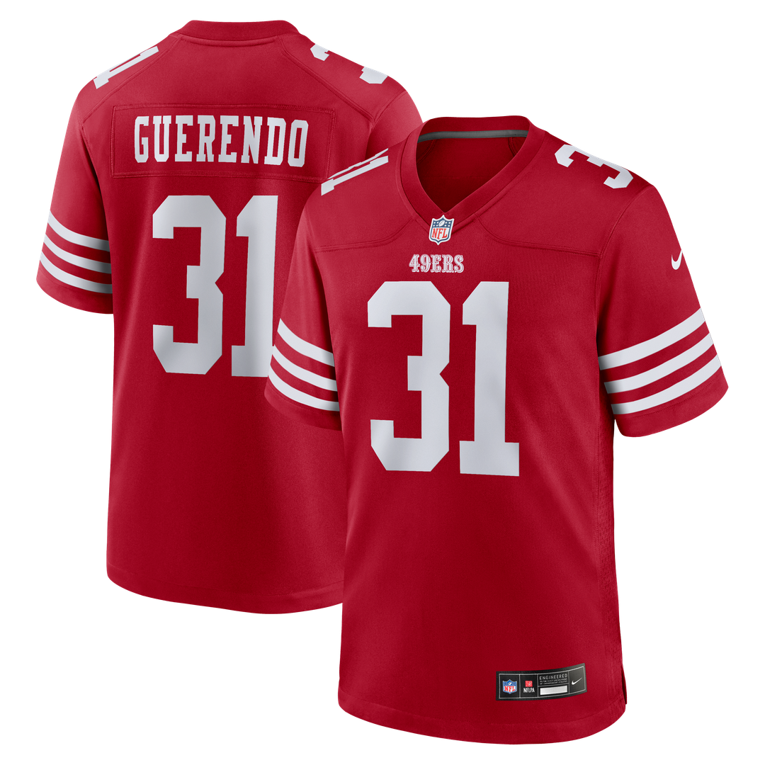 San Francisco 49ers Isaac Guerendo Nike Scarlet Game Jersey