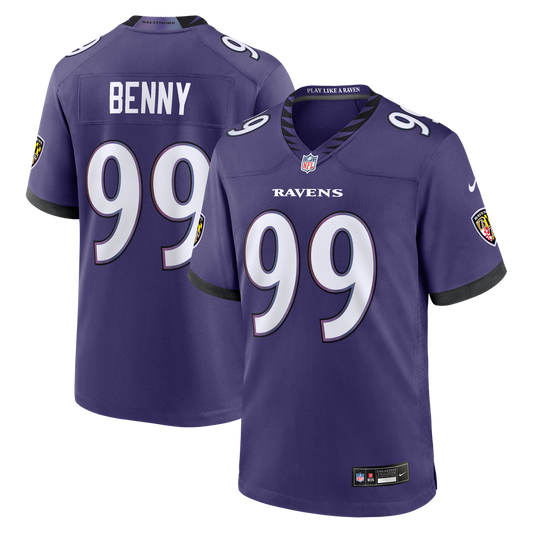 Baltimore Ravens Rayshaun Benny Nike Purple Team Game Jersey