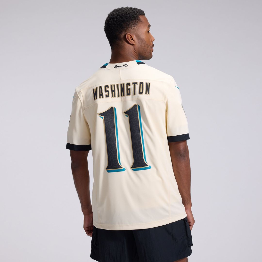 Jacksonville Jaguars Parker Washington Nike Natural 2026 Rivalries Collection Stitched Limited Jersey