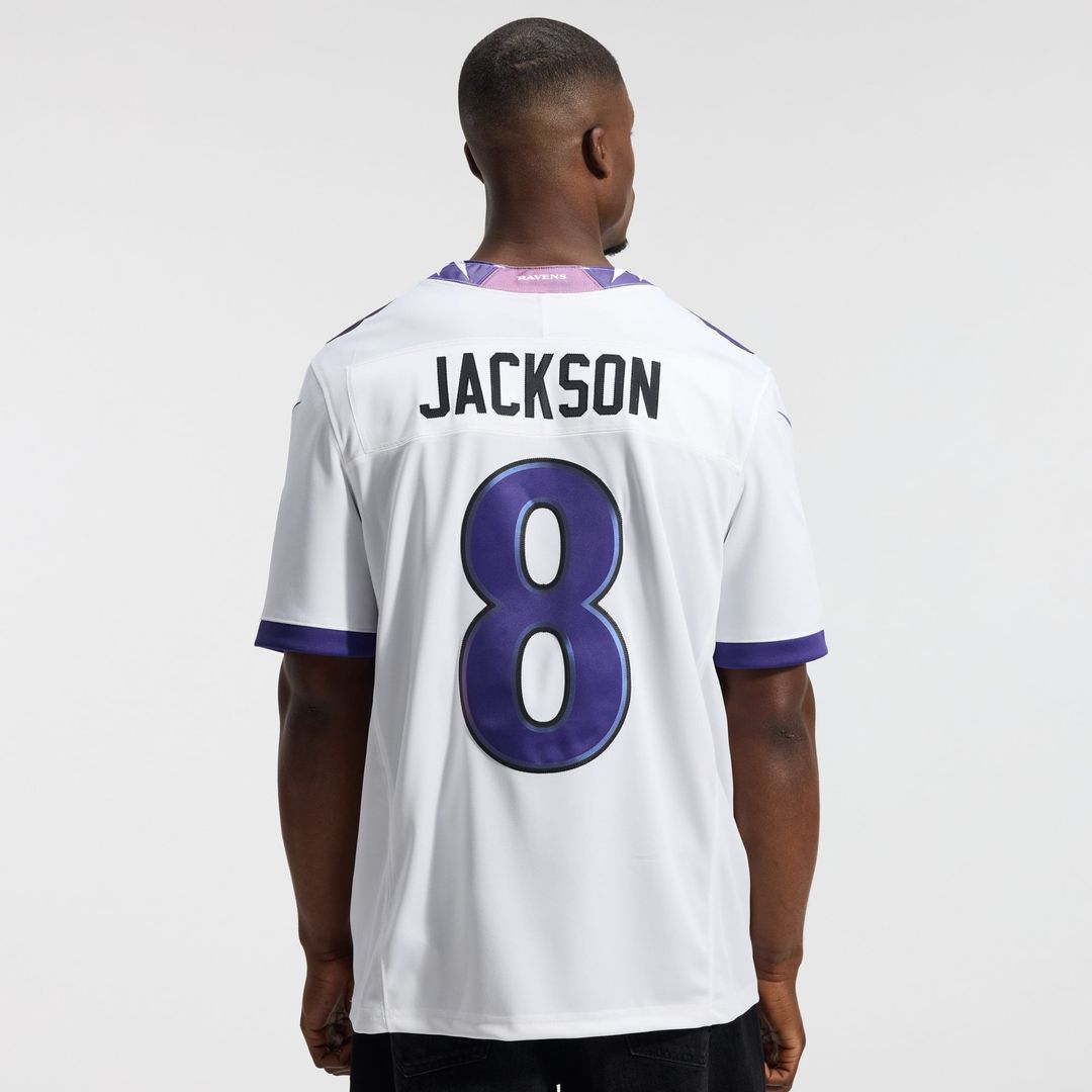 Baltimore Ravens Lamar Jackson Nike White Vapor F.U.S.E. Stitched Limited Jersey