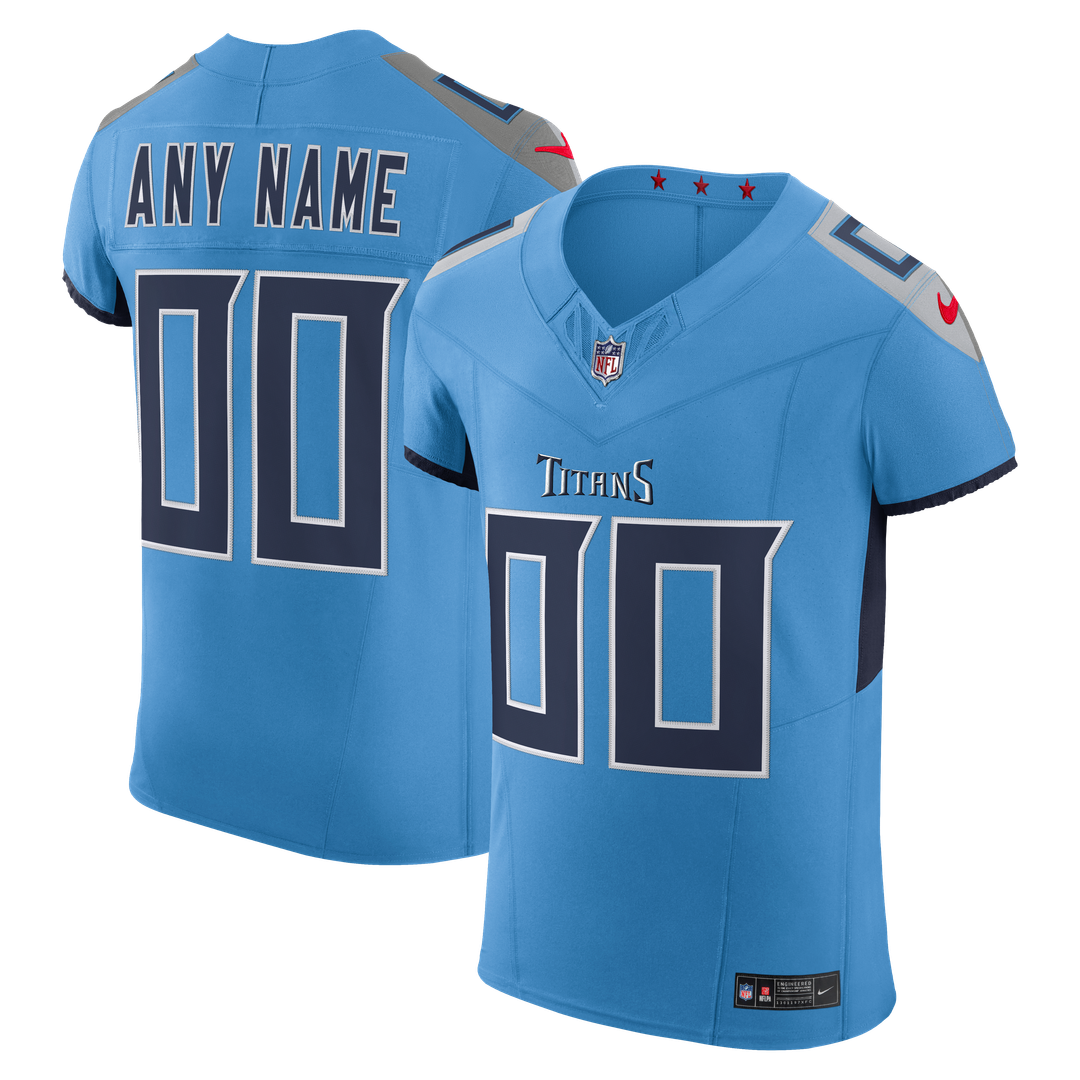 Tennessee Titans Nike Light Blue Team Vapor F.U.S.E. Elite Custom Jersey