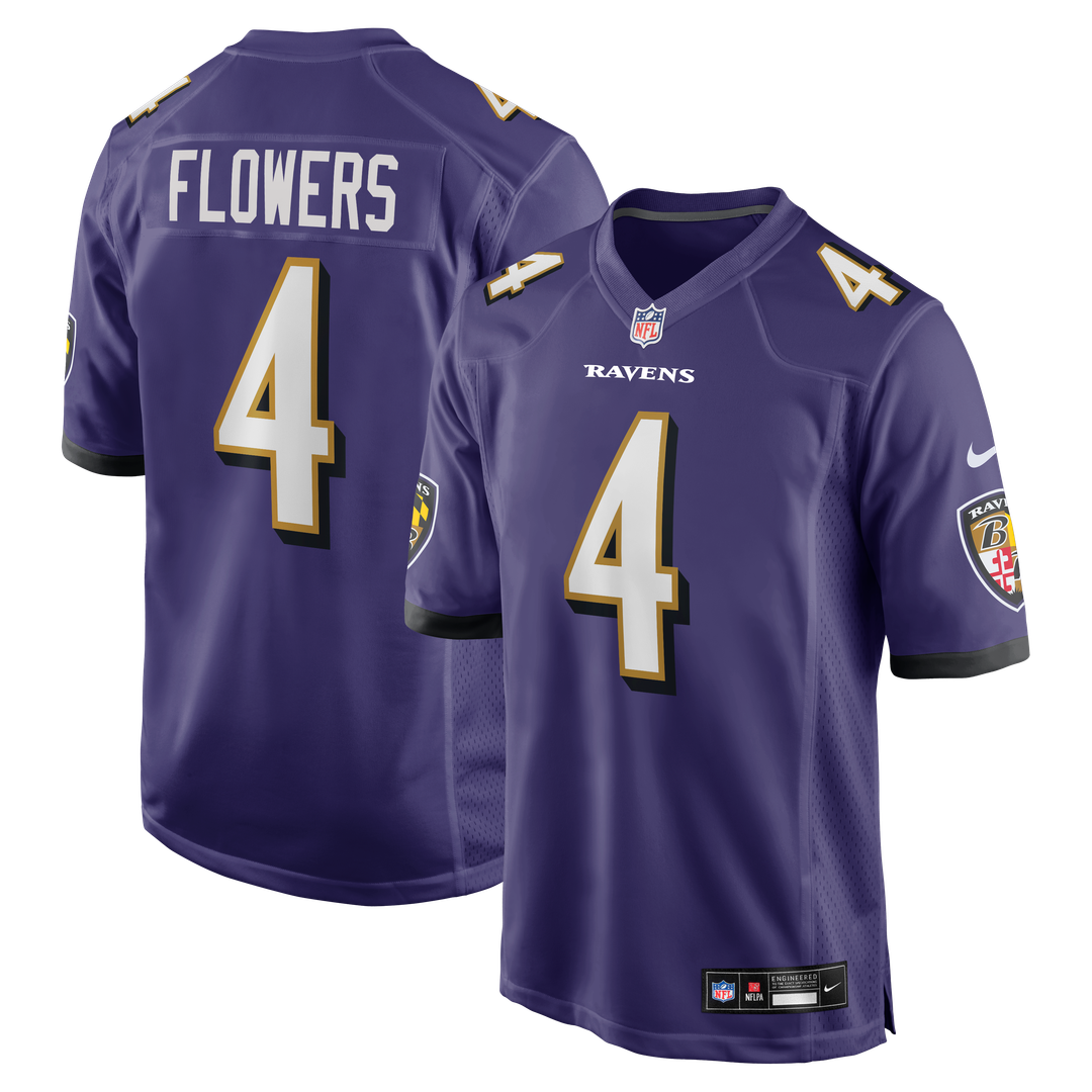 Baltimore Ravens Zay Flowers Nike Purple Game Jersey