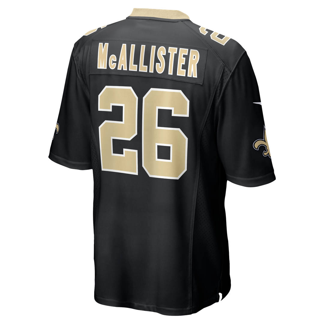 New Orleans Saints Deuce McAllister Nike Black Game Retired Player Jersey