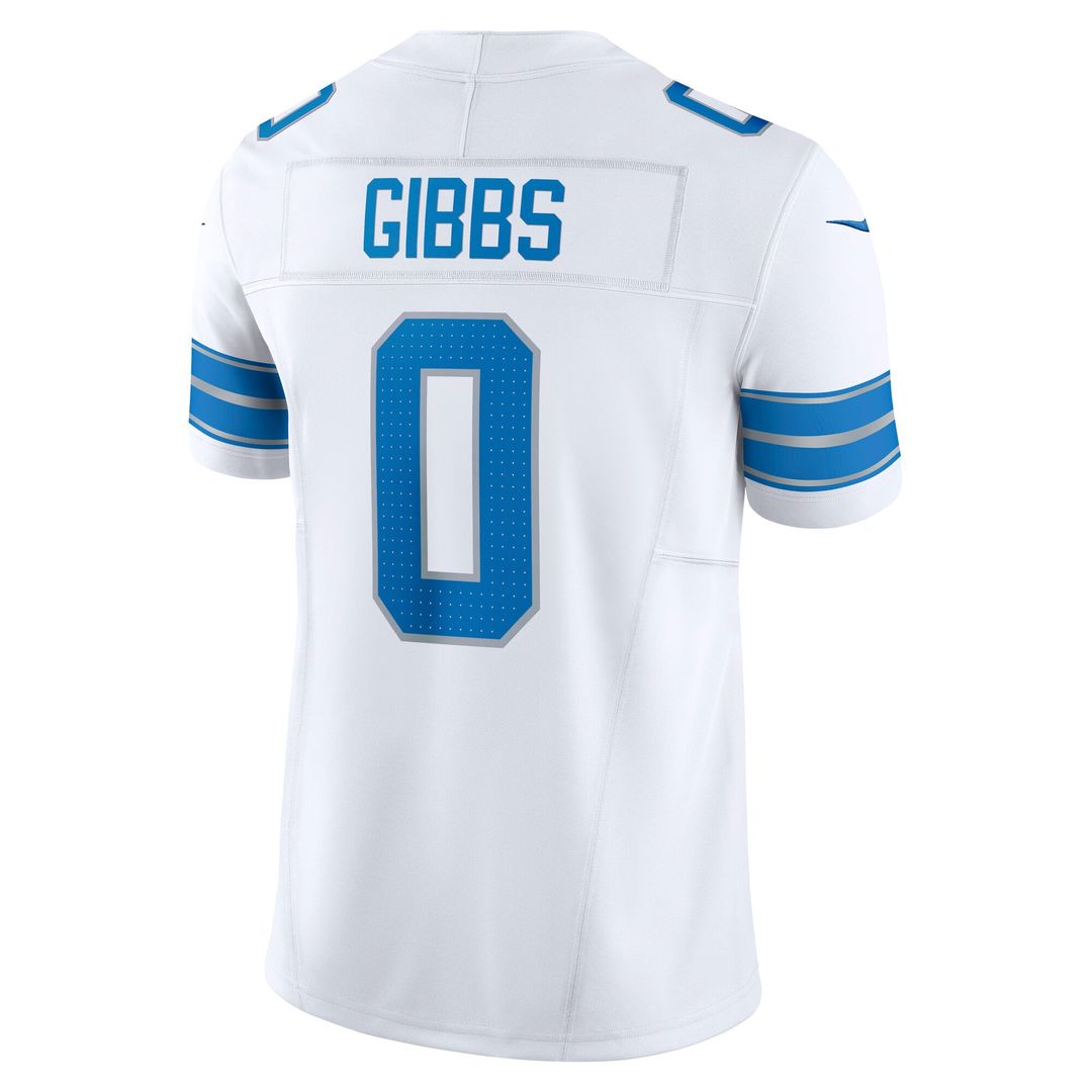 Detroit Lions Jahmyr Gibbs Nike White Vapor F.U.S.E. Limited Jersey