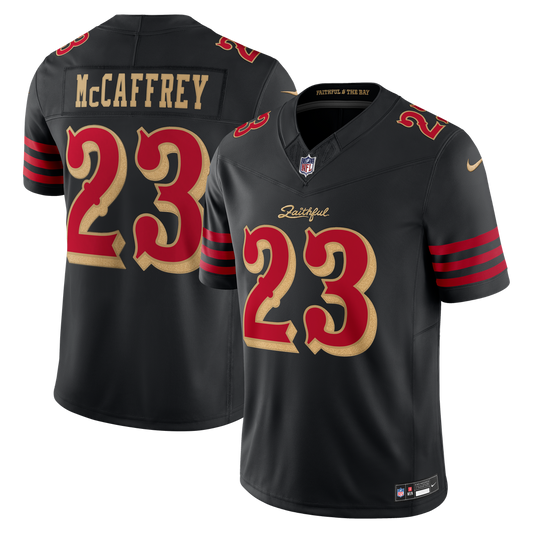 San Francisco 49ers Christian McCaffrey Nike Black Rivalries Collection Stitched Limited Jersey
