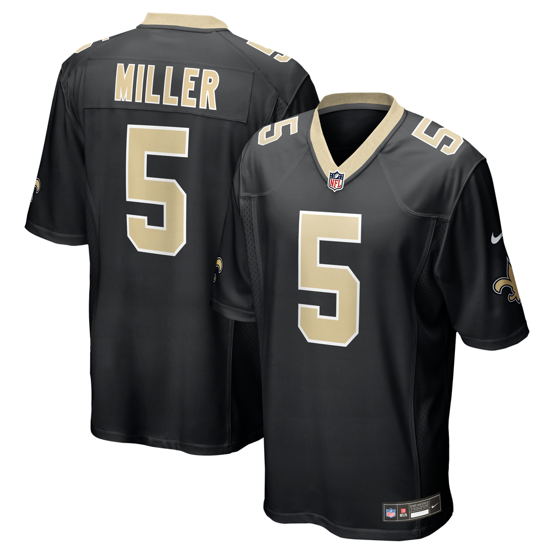 New Orleans Saints Kendre Miller Nike Black Team Game Jersey