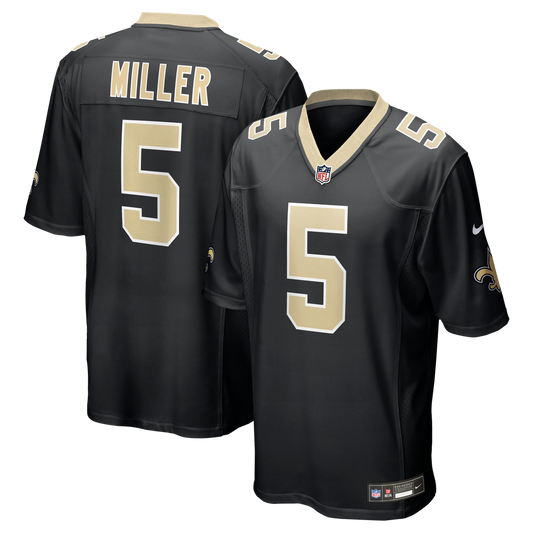 New Orleans Saints Kendre Miller Nike Black Team Game Jersey