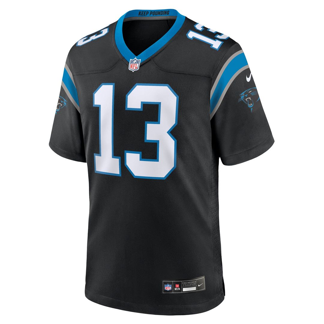 Carolina Panthers Hunter Renfrow Nike Black Team Game Jersey