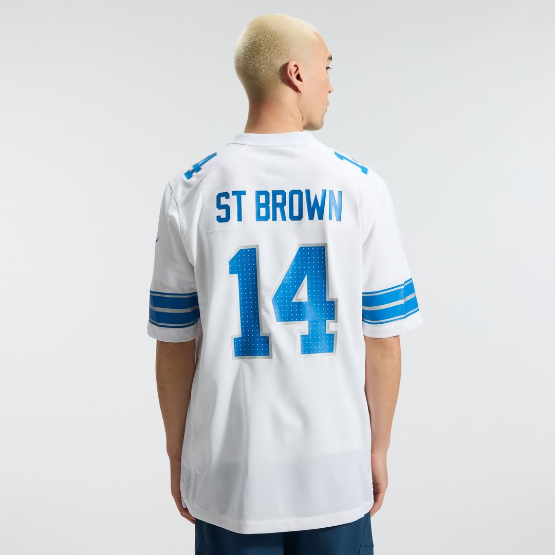 Detroit Lions Amon-Ra St. Brown Nike Blue Game Jersey