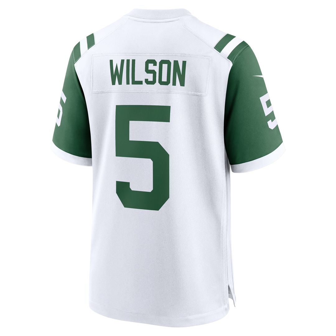 New York Jets Garrett Wilson Nike White Classic Alternate Game Jersey
