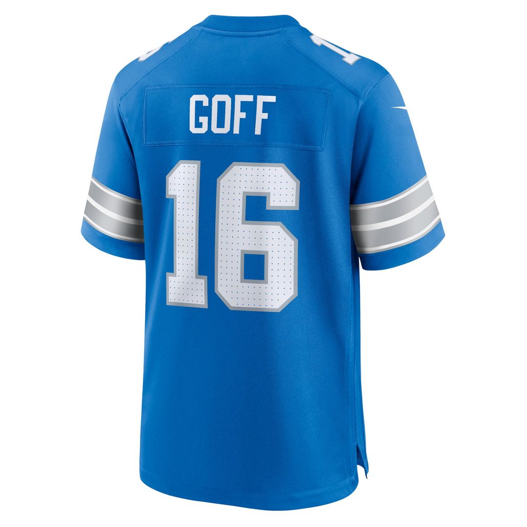 Detroit Lions Jared Goff Nike White Game Jersey