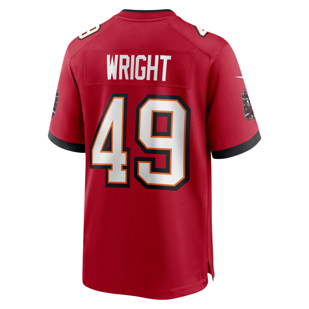 Tampa Bay Buccaneers Owen Wright Nike Red Team Game Jersey