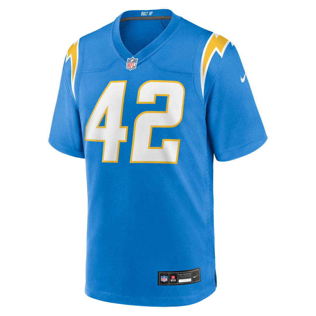 Los Angeles Chargers Tucker Fisk Nike Powder Blue Team Game Jersey
