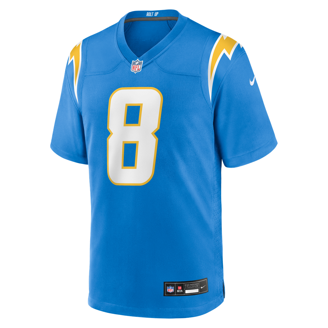 Los Angeles Chargers Omarion Hampton Nike Powder Blue Team Game Jersey