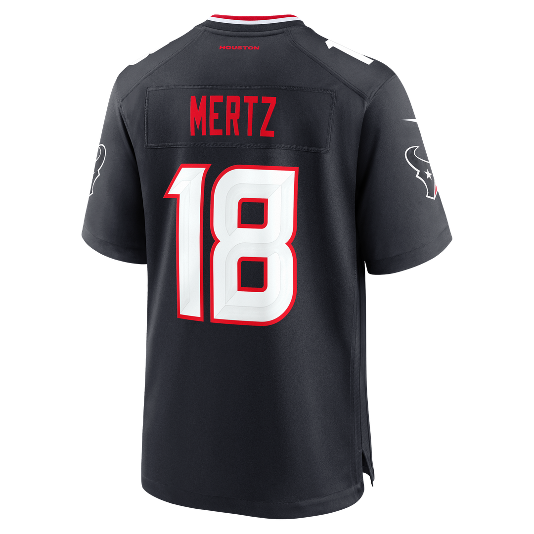 Houston Texans Graham Mertz Nike Navy Team Game Jersey