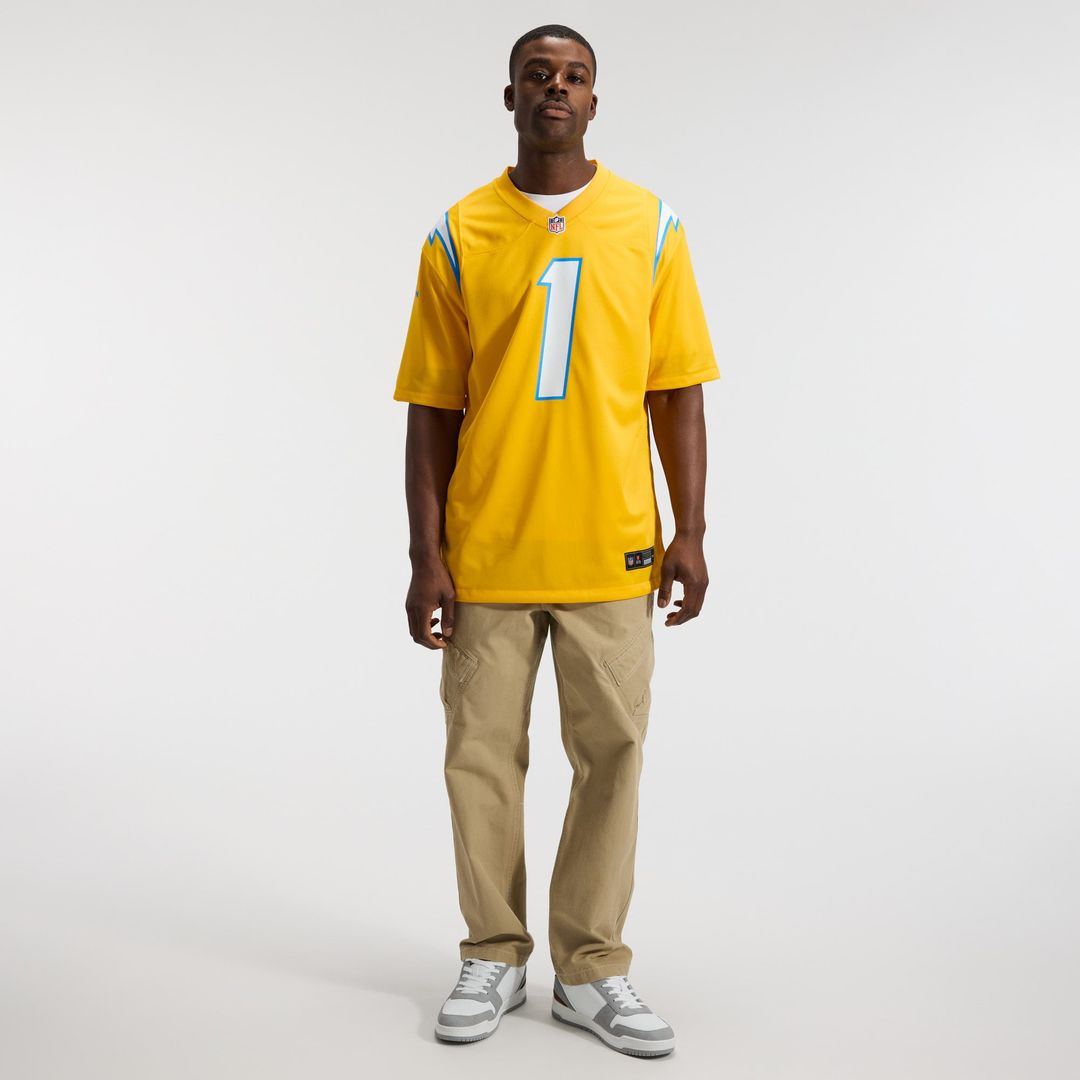 Los Angeles Chargers Quentin Johnston Nike Gold Alternate Charger Power Game Player Jersey