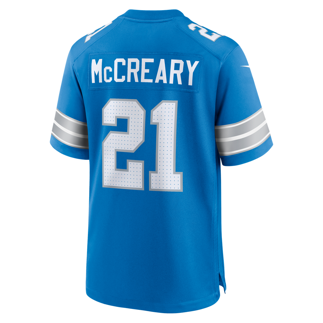 Detroit Lions Roger McCreary Nike Blue Team Game Jersey