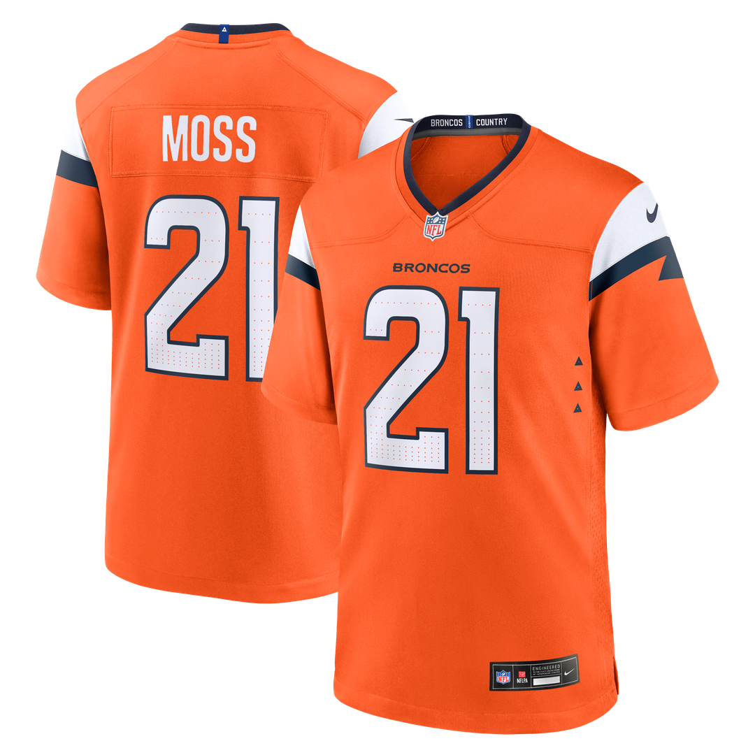 Denver Broncos Riley Moss Nike Orange Team Game Jersey