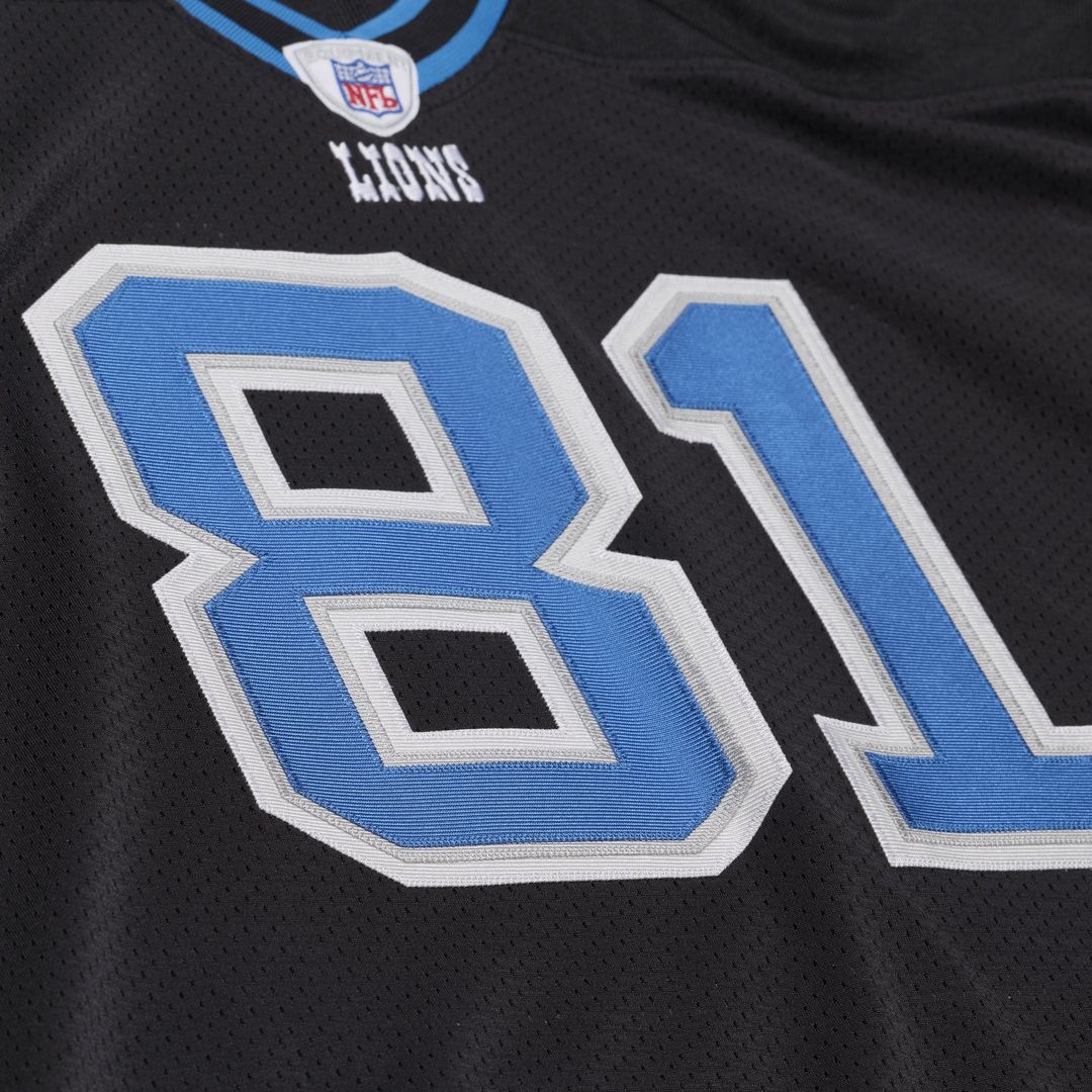 Detroit Lions Calvin Johnson Mitchell & Ness Black 2007 Authentic Throwback Jersey
