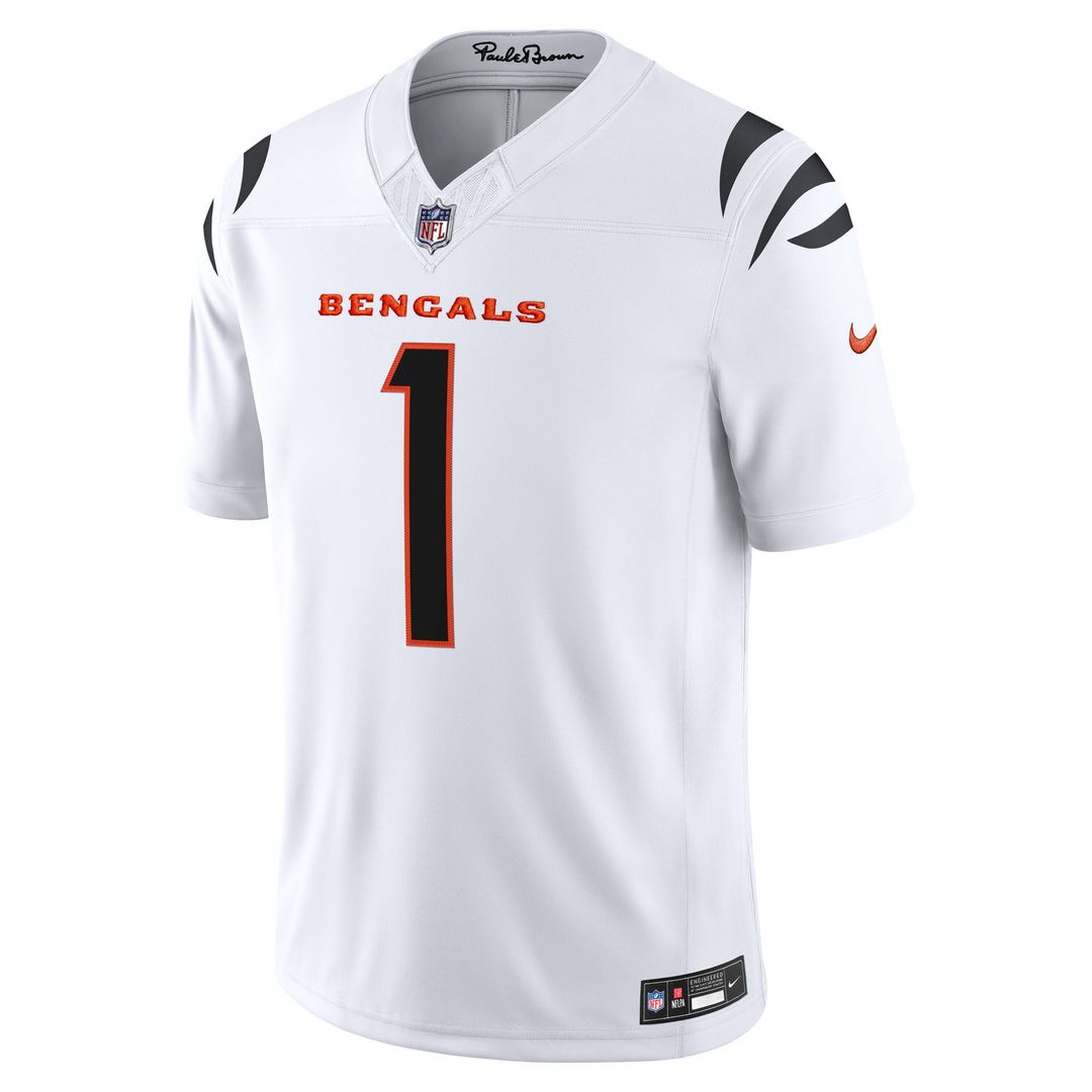 Cincinnati Bengals Ja'Marr Chase Nike White Vapor F.U.S.E. Stitched Limited Jersey