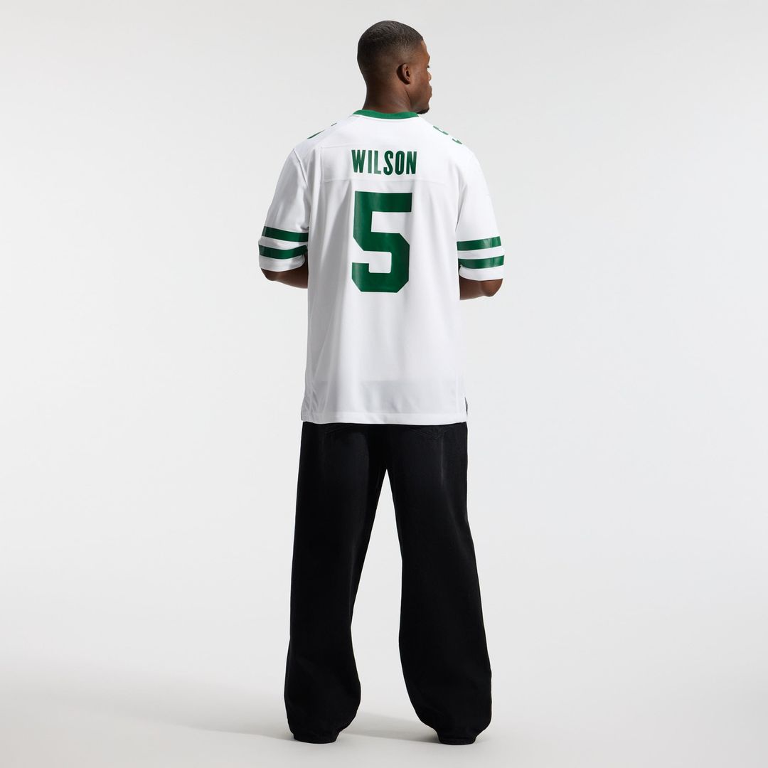 New York Jets Garrett Wilson Nike Legacy White Game Jersey