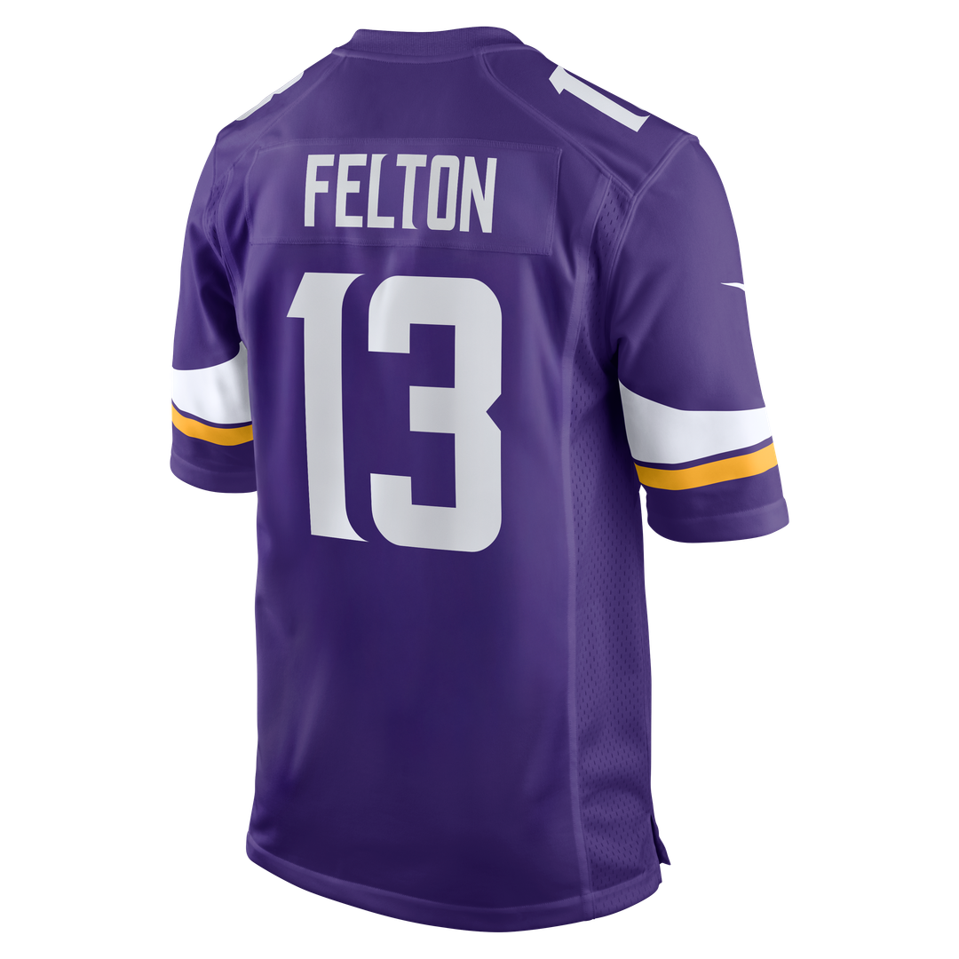 Minnesota Vikings Tai Felton Nike Purple Team Game Jersey