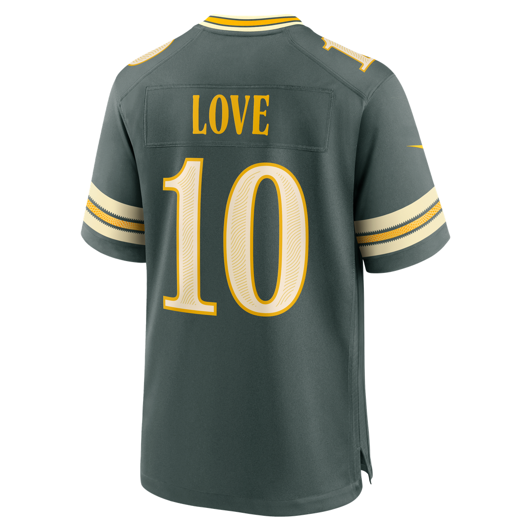 Green Bay Packers Jordan Love Nike Green 2026 Rivalries Collection Game Jersey