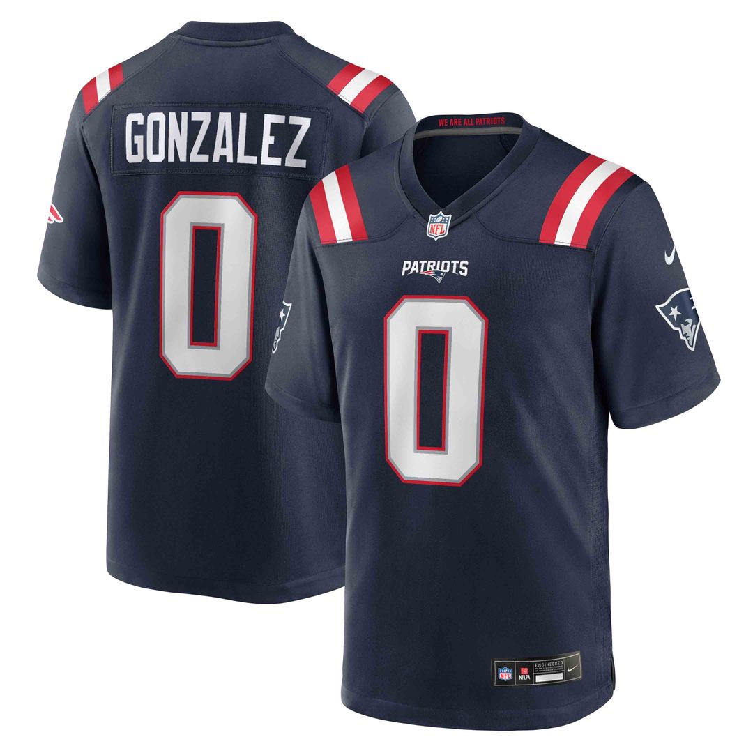 New England Patriots Christian Gonzalez Nike White Game Jersey