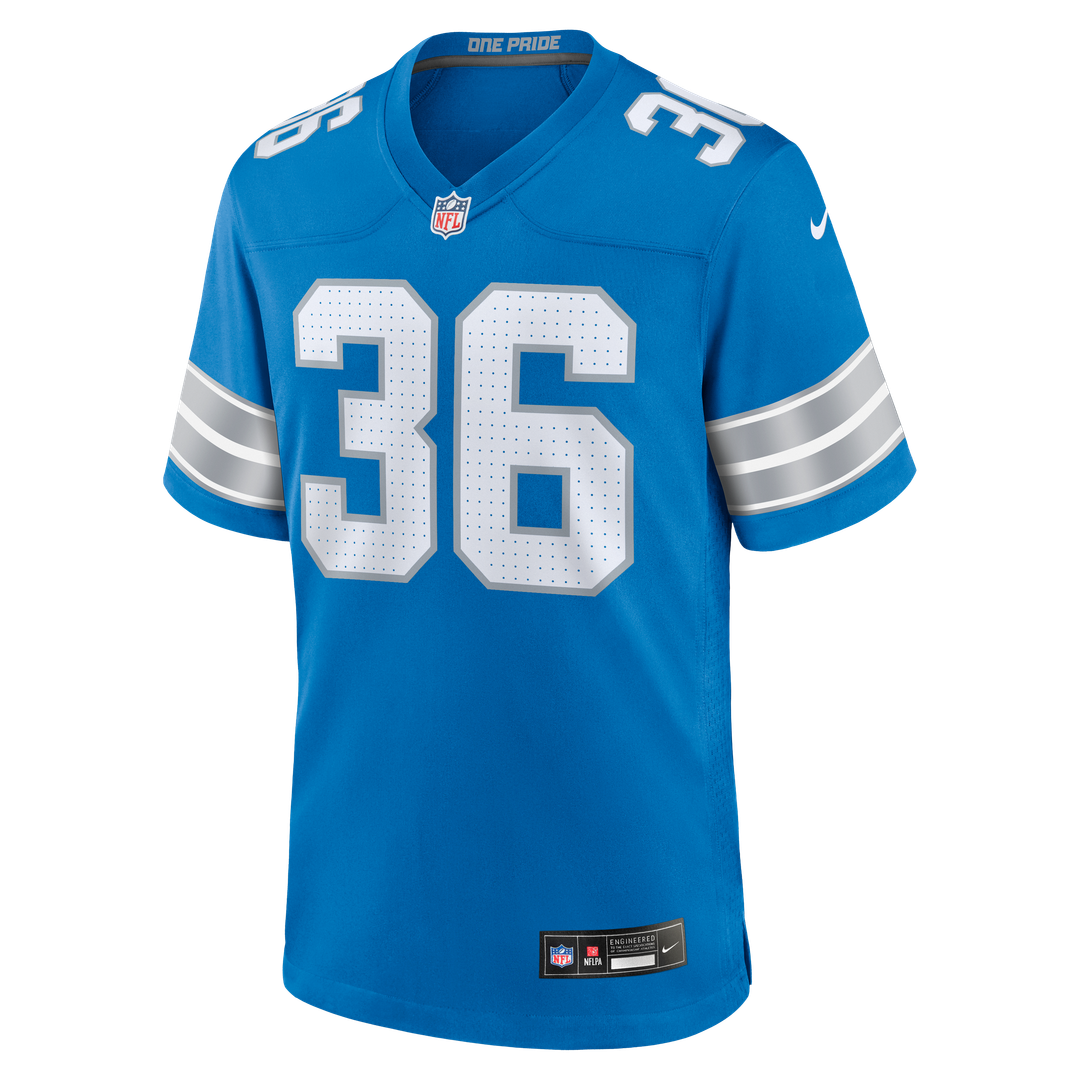 Detroit Lions Chuck Clark Nike Blue Team Game Jersey