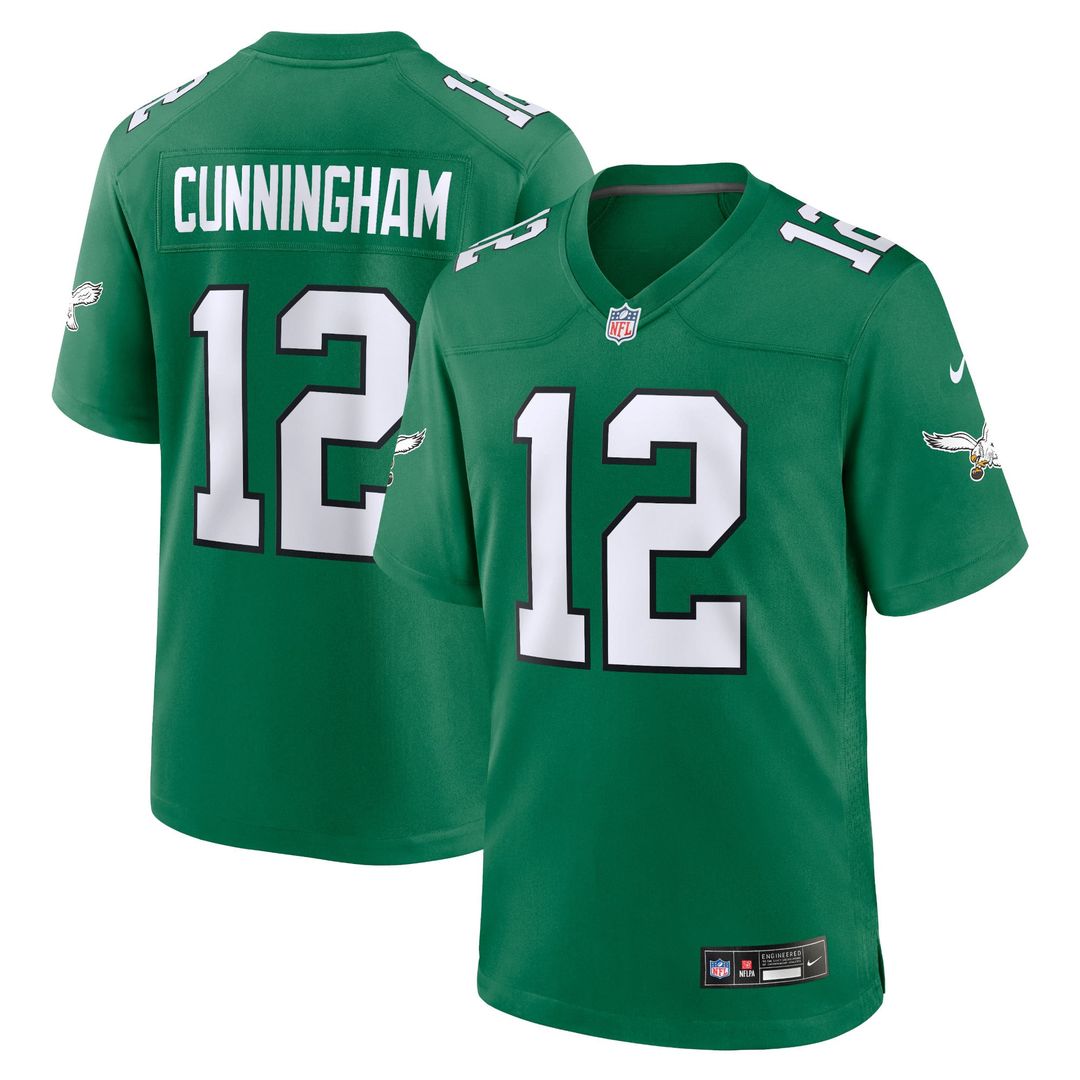 Philadelphia Eagles Randall Cunningham Nike Kelly Green Alternate Retired Player Game Jersey