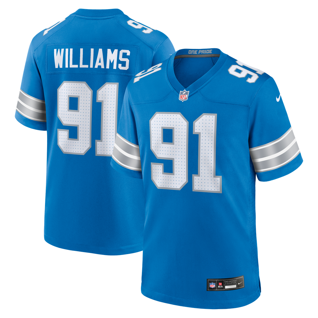 Detroit Lions Tyleik Williams Nike Blue Team Game Jersey