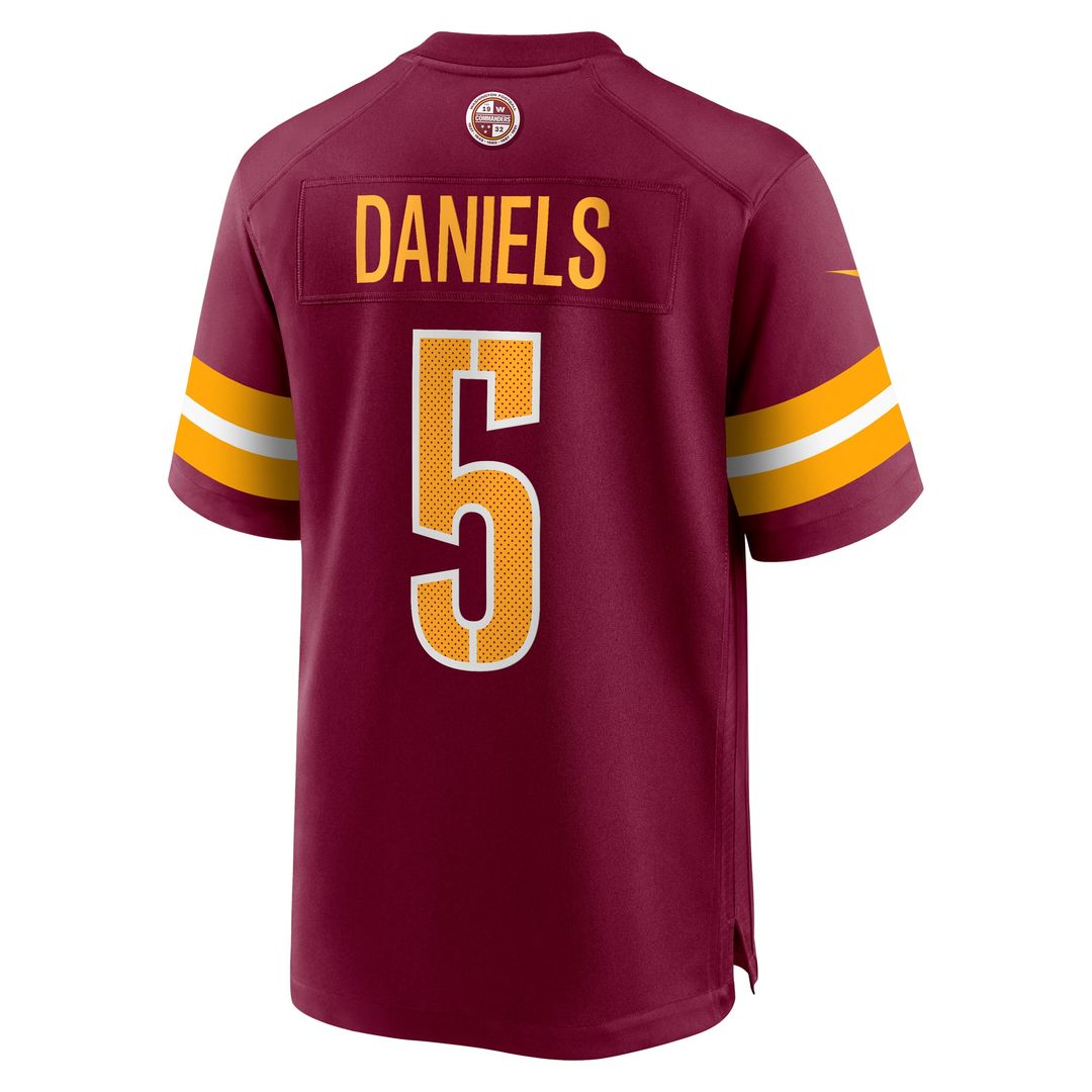 Washington Commanders Jayden Daniels Nike Black Alternate Game Player Jersey