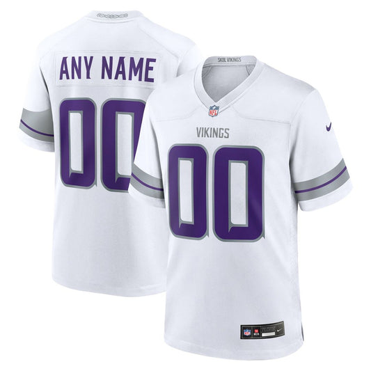 Minnesota Vikings Nike White Alternate Custom Game Jersey