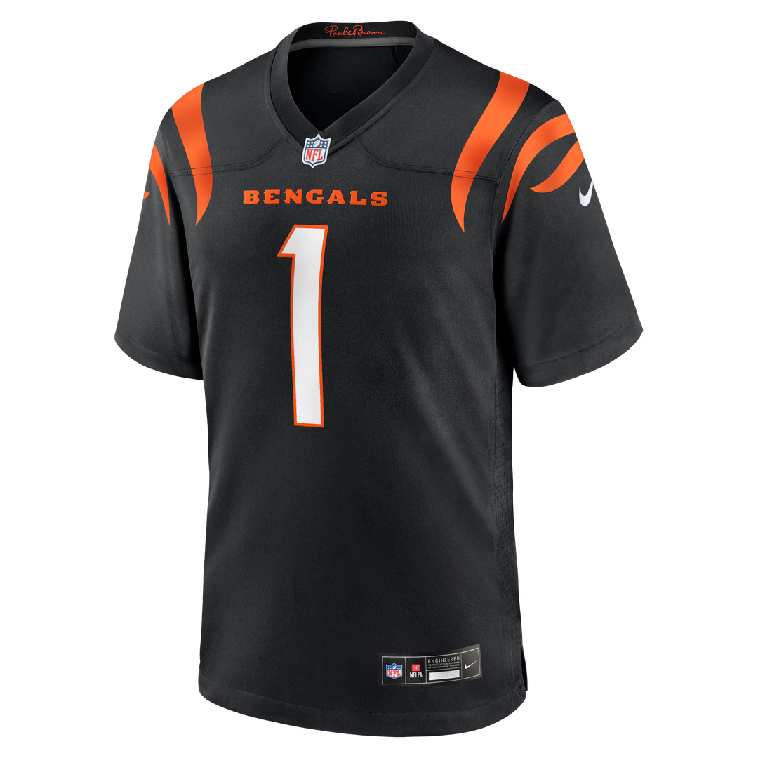 Cincinnati Bengals Number 1 Groom Nike Black Game Jersey