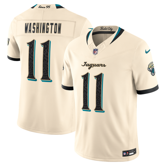 Jacksonville Jaguars Parker Washington Nike Natural 2026 Rivalries Collection Stitched Limited Jersey