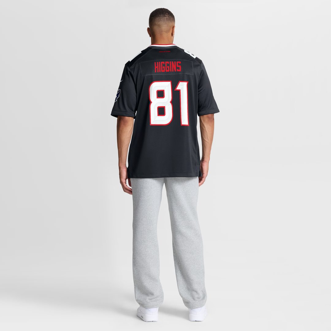 Houston Texans Jayden Higgins Nike Navy Game Jersey