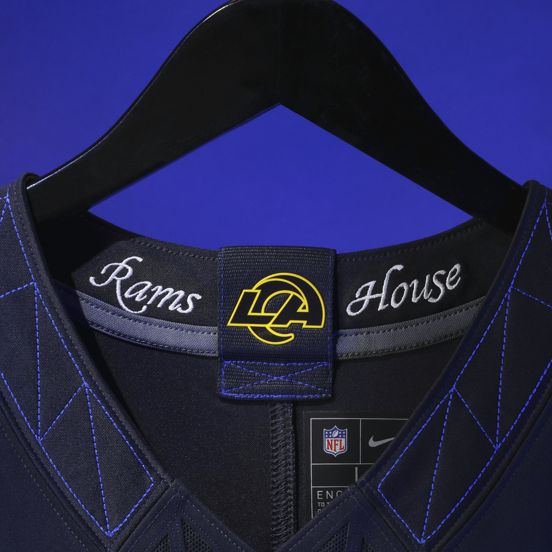 Los Angeles Rams Puka Nacua Nike Dark Blue Rivalries Collection Stitched Limited Jersey